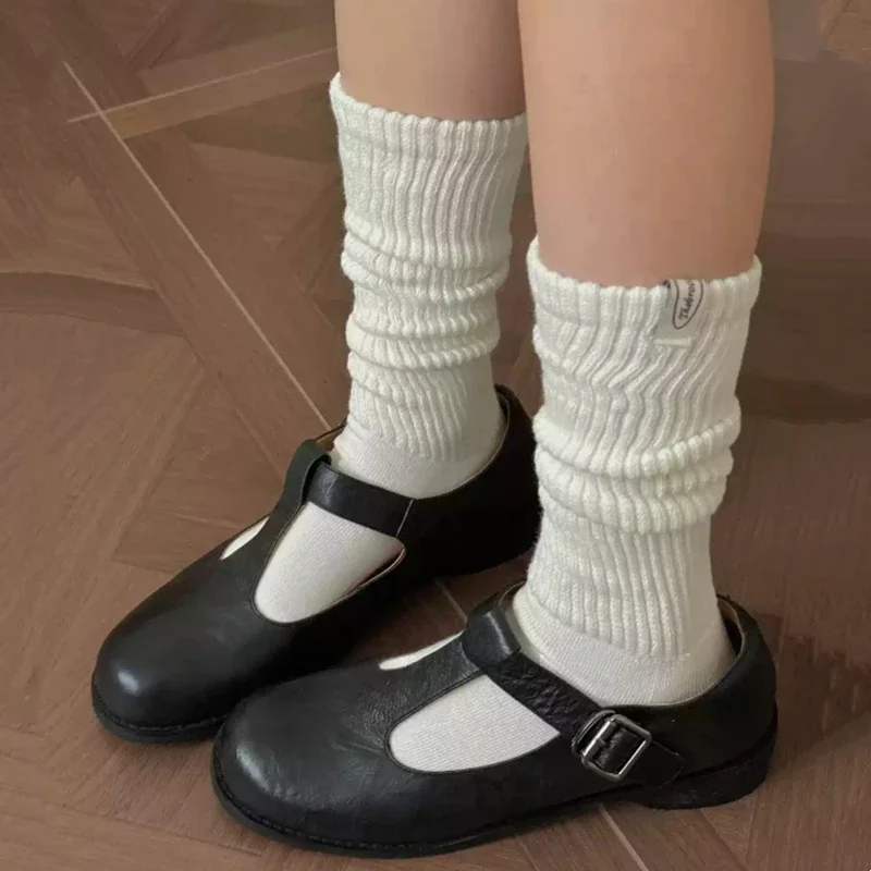 Black White Gray Socks Women Autumn Winter Thicken Warm Elastic Long Socks Japanese Fashion Cotton Knitted Middle Tube Socks Sox
Black White Gray Socks Women Autumn Winter Thicken Warm Elastic Long Socks Japanese Fashion Cotton Knitted Middle Tube Socks Sox