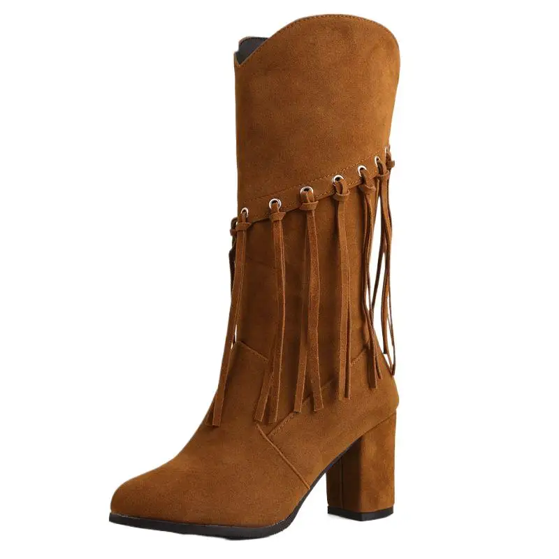 ASILETO 2024 Fashion Fringe Boots Women Flock Suede Round Toe Block Heel 7.5cm Size 50 51 52 Party Dating Bota
ASILETO 2024 Fashion Fringe Boots Women Flock Suede Round Toe Block Heel 7.5cm Size 50 51 52 Party Dating Bota
