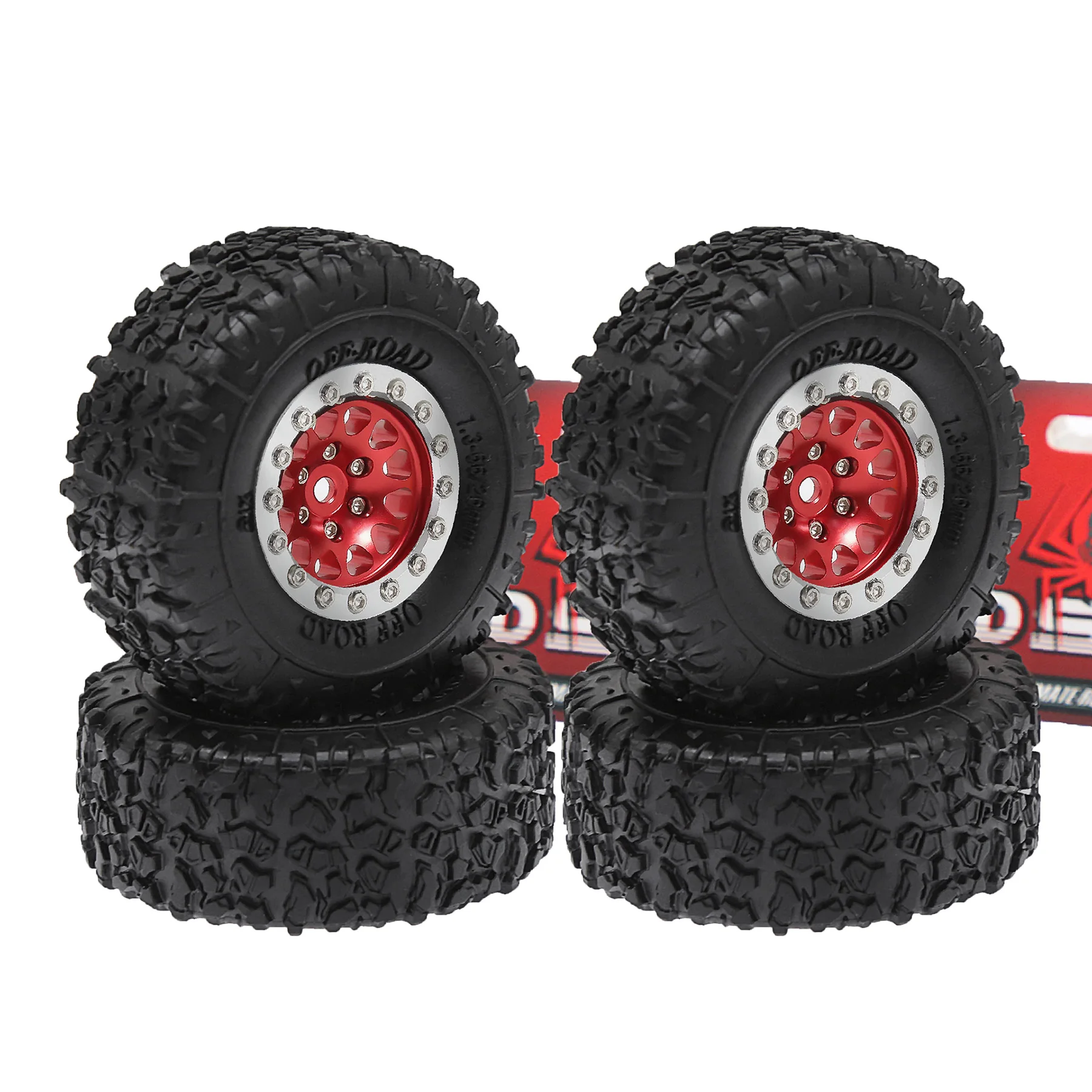 1,3-дюймовый комплект шин и колес для TRX4M SCX24 FMS FCX24 Ascent-18 1/18 RC Crawler, вездеходные резиновые шины с металлическим ободом
1,3-дюймовый комплект шин и колес для TRX4M SCX24 FMS FCX24 Ascent-18 1/18 RC Crawler, вездеходные резиновые шины с металлическим ободом