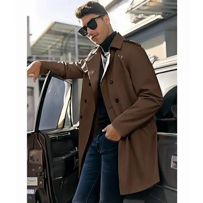 New Spring Jackets Men Trench Man's Coat Mid-Length Casual Lined Personalized Design Jacket Street Outerwear Men's Clothing
New Spring Jackets Men Trench Man's Coat Mid-Length Casual Lined Personalized Design Jacket Street Outerwear Men's Clothing
