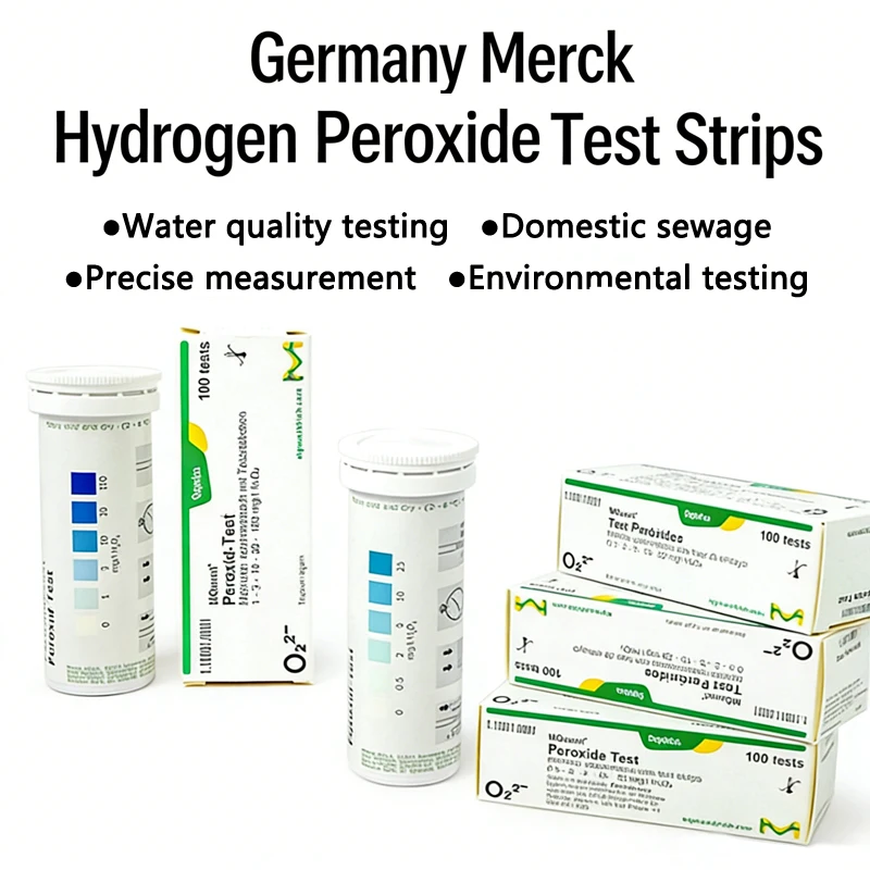 100 Tests Hydrogen Peroxide Test Strips MERCK Moisture Test Strips for Medical Wastewater Fish Farming Swimming Pools Domestic
100 Tests Hydrogen Peroxide Test Strips MERCK Moisture Test Strips for Medical Wastewater Fish Farming Swimming Pools Domestic