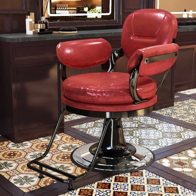 Vintage Classic Barber Chair With Footrest Premium Simple Universal Barber Chair Trendy Elegant Fauteuil Barber Salon Furniture
Vintage Classic Barber Chair With Footrest Premium Simple Universal Barber Chair Trendy Elegant Fauteuil Barber Salon Furniture
