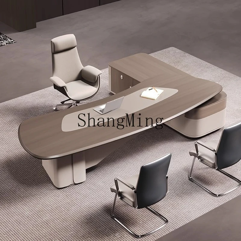 LXY boss office desk and chair combination simple modern light luxury atmosphere office furniture
LXY boss office desk and chair combination simple modern light luxury atmosphere office furniture