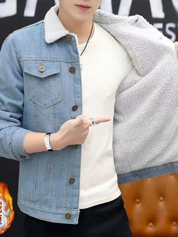 Мужская приталенная джинсовая куртка, зимнее джинсовое пальто Thiened Fce на подкладке из овчины, хлопковое пальто Faionable Urban Sle Long Sve Coat
Мужская приталенная джинсовая куртка, зимнее джинсовое пальто Thiened Fce на подкладке из овчины, хлопковое пальто Faionable Urban Sle Long Sve Coat