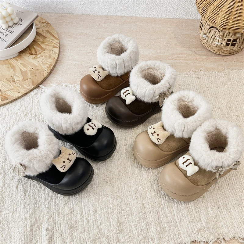 2025 Winter New Children Cotton Short Boots for Girls Fashion Korean Style Soft Sole Non-slip Versatile Princess Leather Shoes
2025 Winter New Children Cotton Short Boots for Girls Fashion Korean Style Soft Sole Non-slip Versatile Princess Leather Shoes