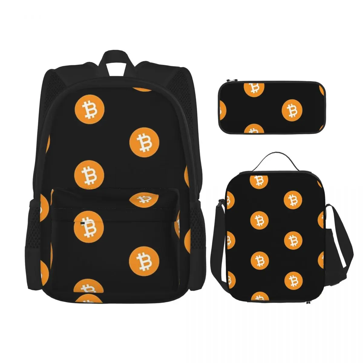 Bitcoin Cryptocurrency Backpacks Boys Girls Bookbag Students School Bags Kids Rucksack Lunch Bag Pen Bag Three-Piece Set
Bitcoin Cryptocurrency Backpacks Boys Girls Bookbag Students School Bags Kids Rucksack Lunch Bag Pen Bag Three-Piece Set