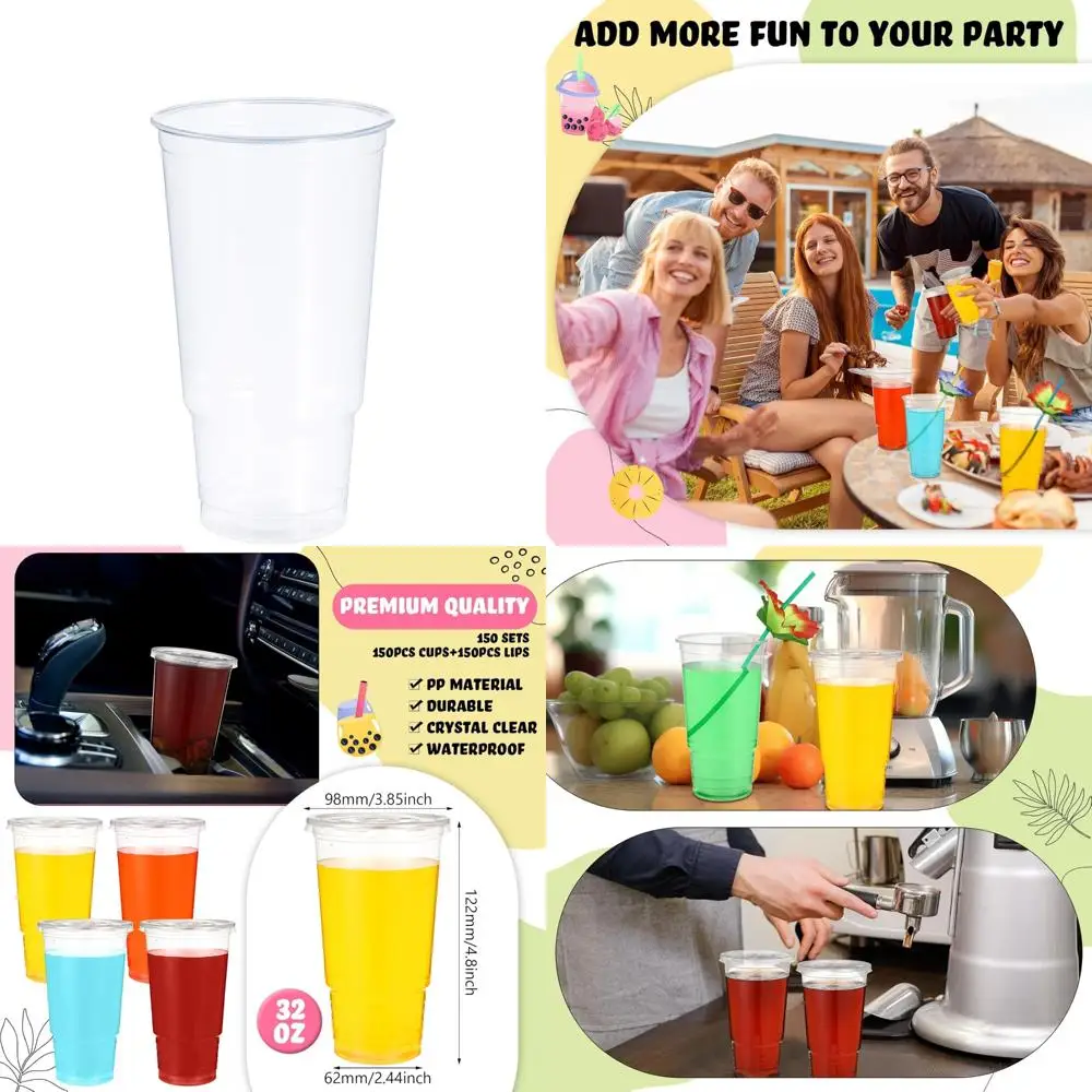 Прозрачные полипропиленовые стаканчики на пьедестале на 32 унции, одноразовые пластиковые посуды для напитков, оптовая упаковка из 500 штук для общественного питания и мероприятий
Прозрачные полипропиленовые стаканчики на пьедестале на 32 унции, одноразовые пластиковые посуды для напитков, оптовая упаковка из 500 штук для общественного питания и мероприятий