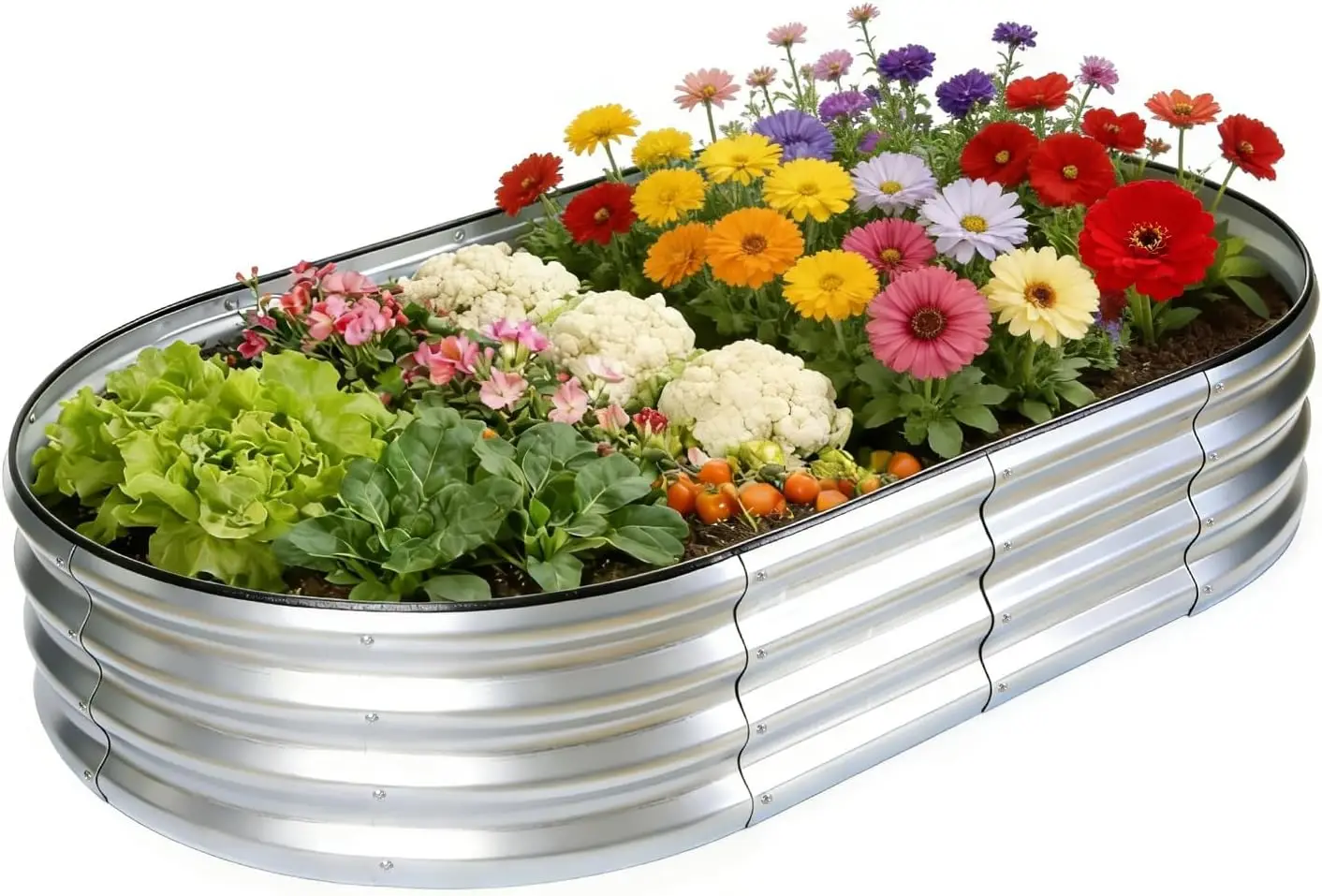 Galvanized Raised Garden Bed Kit Outdoor,Rot-Resistant Oval Large Planter Box,2x2x1ft Metal Planter Raised Beds for Ve
Galvanized Raised Garden Bed Kit Outdoor,Rot-Resistant Oval Large Planter Box,2x2x1ft Metal Planter Raised Beds for Ve