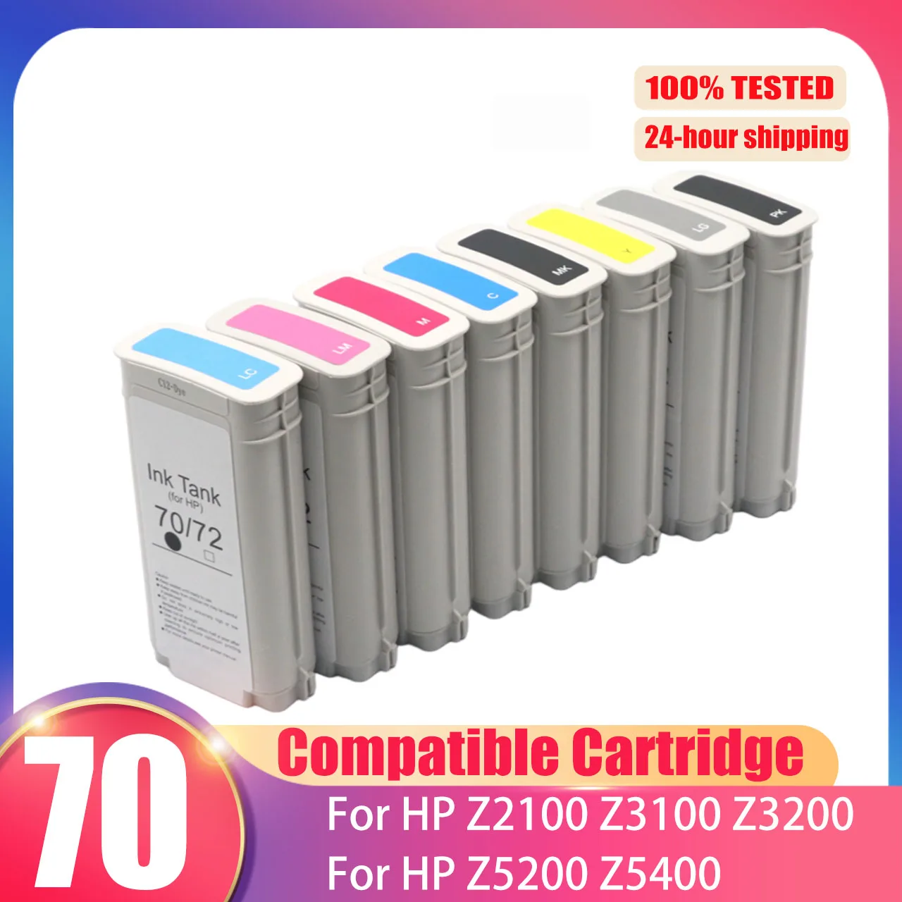Совместим с картриджем HP 70 HP70 для HP Designjet Z2100 Z3100 Z3200 Z5200 Z5400 с полными чернилами и чипом Plug & Play
Совместим с картриджем HP 70 HP70 для HP Designjet Z2100 Z3100 Z3200 Z5200 Z5400 с полными чернилами и чипом Plug & Play