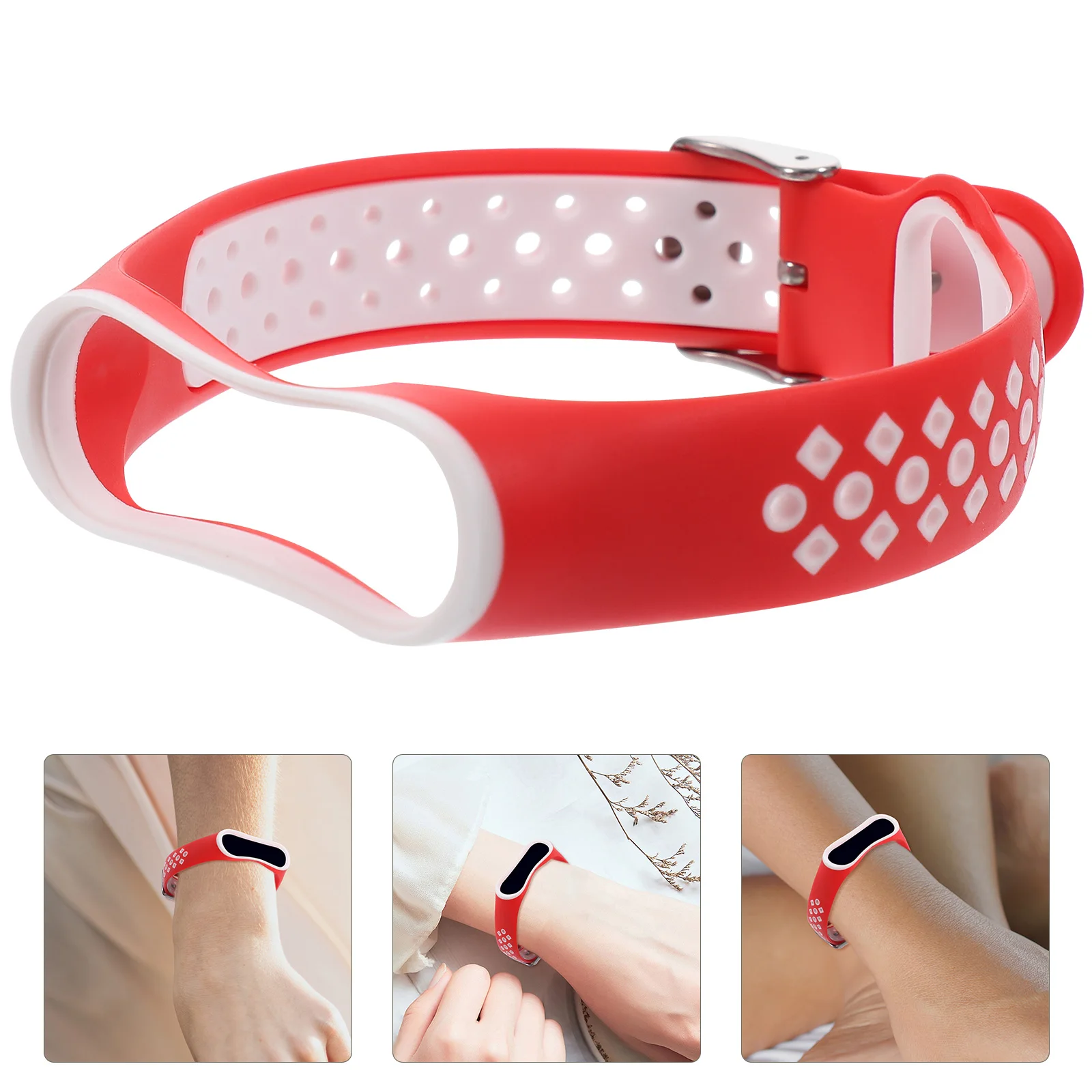 Silicone Wristband Two-Tone Watch Strap Minimalist Adjustable For Men Women Compatible With Mi Band 3 4 White Comfortable
Silicone Wristband Two-Tone Watch Strap Minimalist Adjustable For Men Women Compatible With Mi Band 3 4 White Comfortable