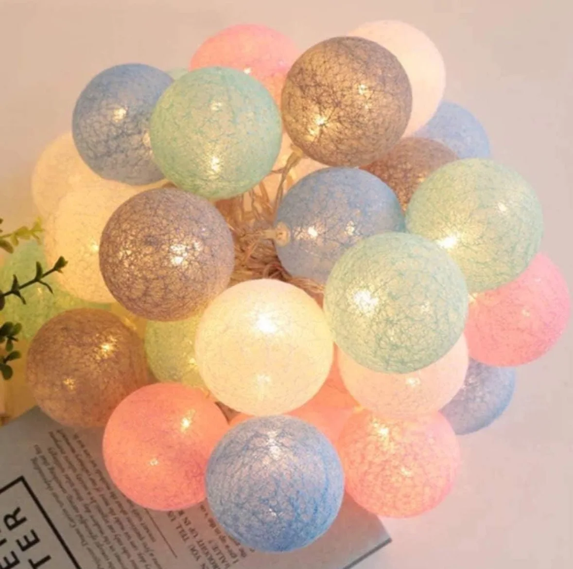 Battery Power LED Cotton Ball String Fairy Night Lights LED Bulb Bedroom Holiday Party Ramadan Decoration Mother's Day Gifts
Battery Power LED Cotton Ball String Fairy Night Lights LED Bulb Bedroom Holiday Party Ramadan Decoration Mother's Day Gifts