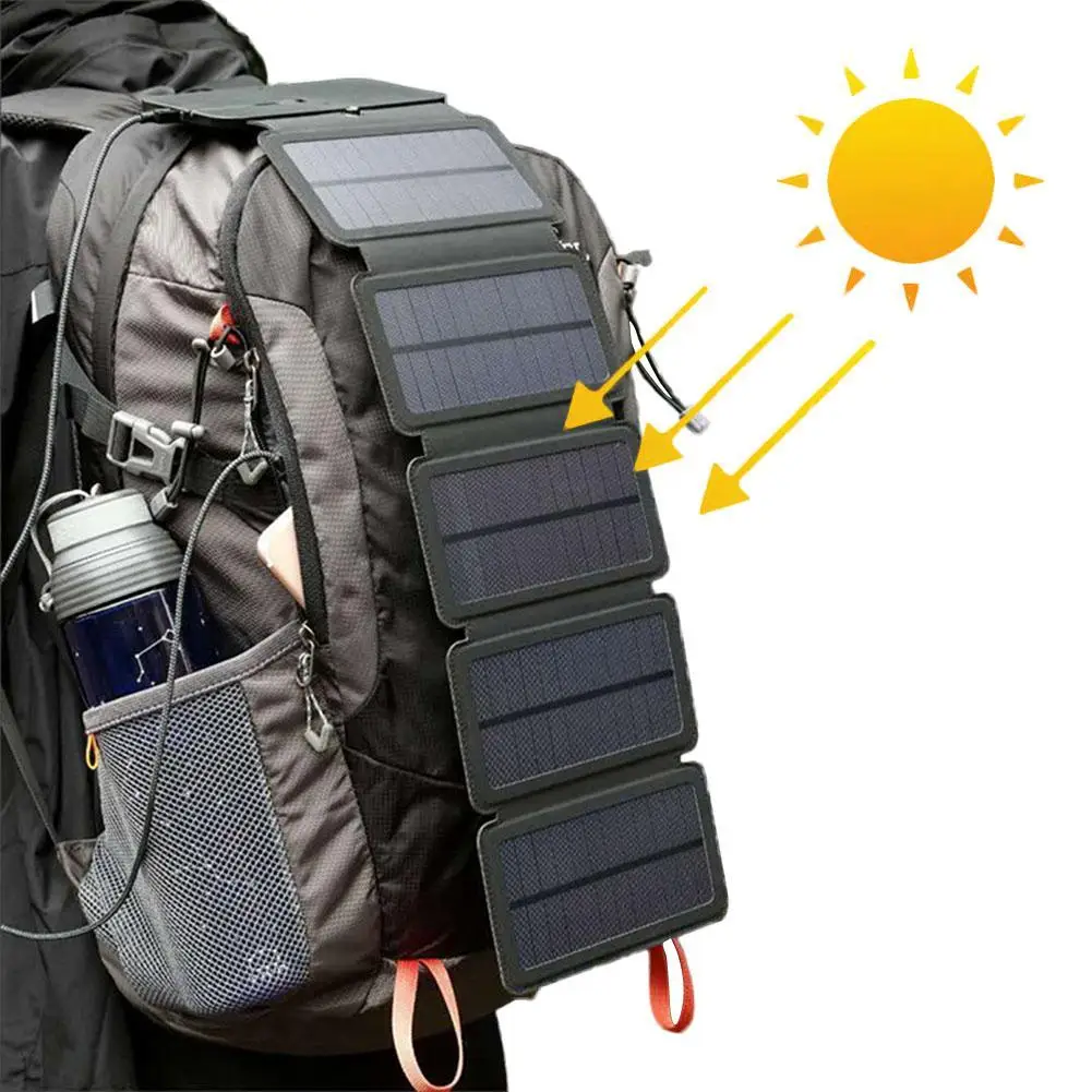 Складная уличная портативная солнечная панель, 5 В, 2,1 А, USB-выход, рюкзак для кемпинга и походов, источник питания для путешествий для смартфонов
Складная уличная портативная солнечная панель, 5 В, 2,1 А, USB-выход, рюкзак для кемпинга и походов, источник питания для путешествий для смартфонов