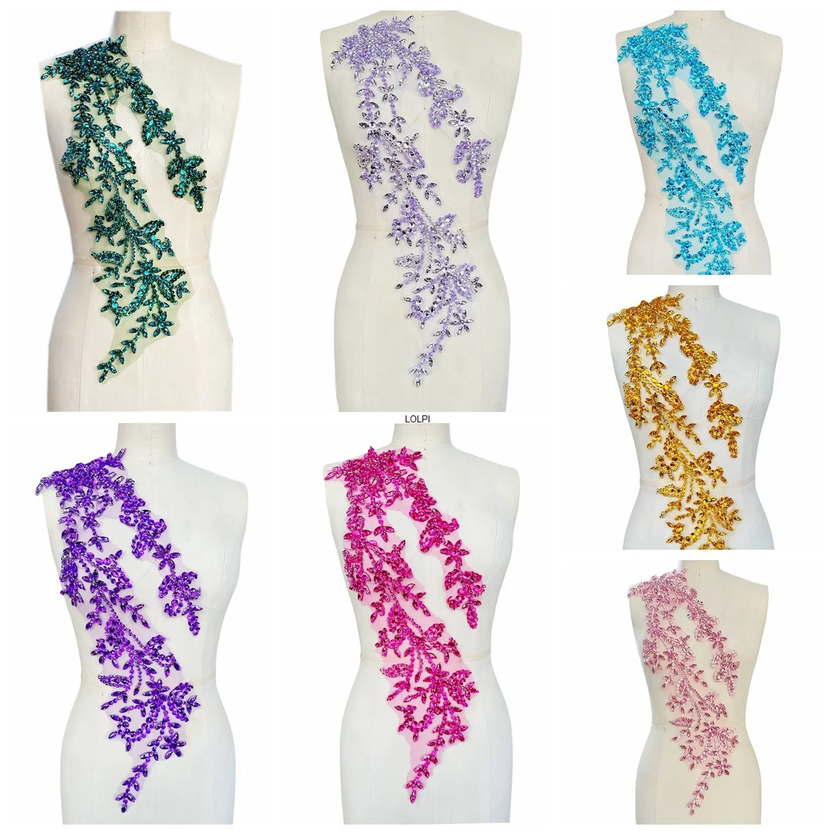 T40 Handmade Rhinestone Lace Decals, Sewn with Beads, Decorative Patches, Dresses, Clothing Accessories
T40 Handmade Rhinestone Lace Decals, Sewn with Beads, Decorative Patches, Dresses, Clothing Accessories
