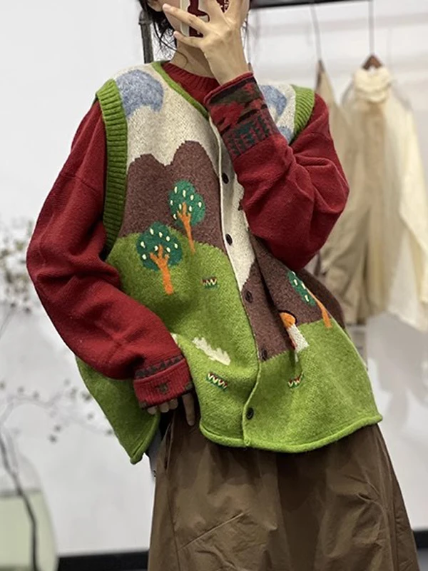 Autumn Winter Casual Loose Versatile Cartoon Print Knitted Vest Outlet Store Fre Sle Women's Faion Commute round Ne S...
Autumn Winter Casual Loose Versatile Cartoon Print Knitted Vest Outlet Store Fre Sle Women's Faion Commute round Ne S...