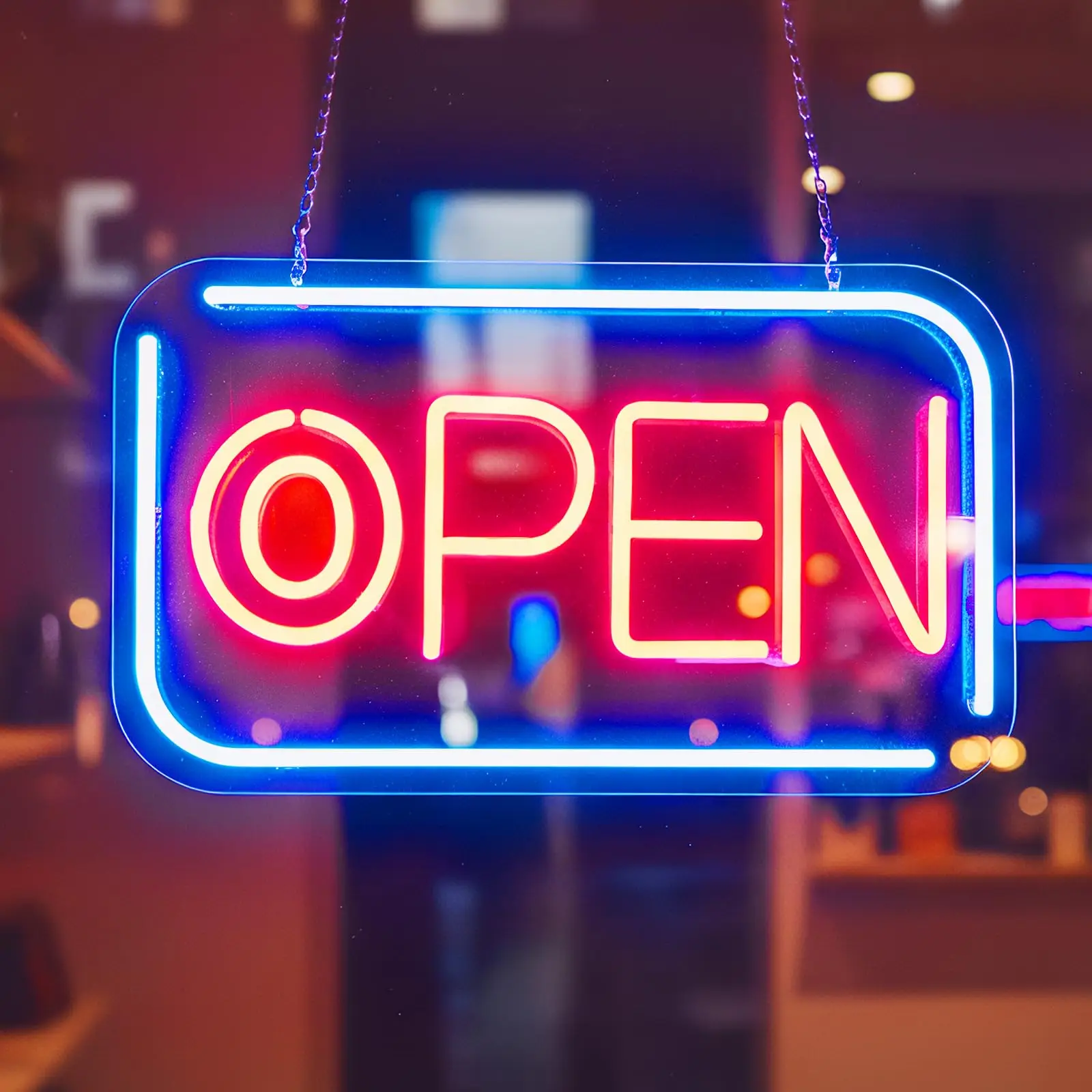 Open Sign for Business, LED Dimmable Neon Light with Adapter Ideal for Window, Wall, Party, Bar, Coffee Shop, Salon, and Store
Open Sign for Business, LED Dimmable Neon Light with Adapter Ideal for Window, Wall, Party, Bar, Coffee Shop, Salon, and Store
