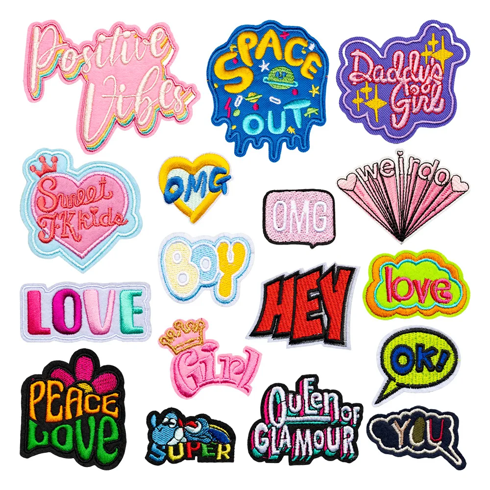 English letter Embroidered Iron On Patches for Clothing DIY Custom Letters Sew On Badge for Jacket Hat Coats Jeans T-shirt Bag
English letter Embroidered Iron On Patches for Clothing DIY Custom Letters Sew On Badge for Jacket Hat Coats Jeans T-shirt Bag