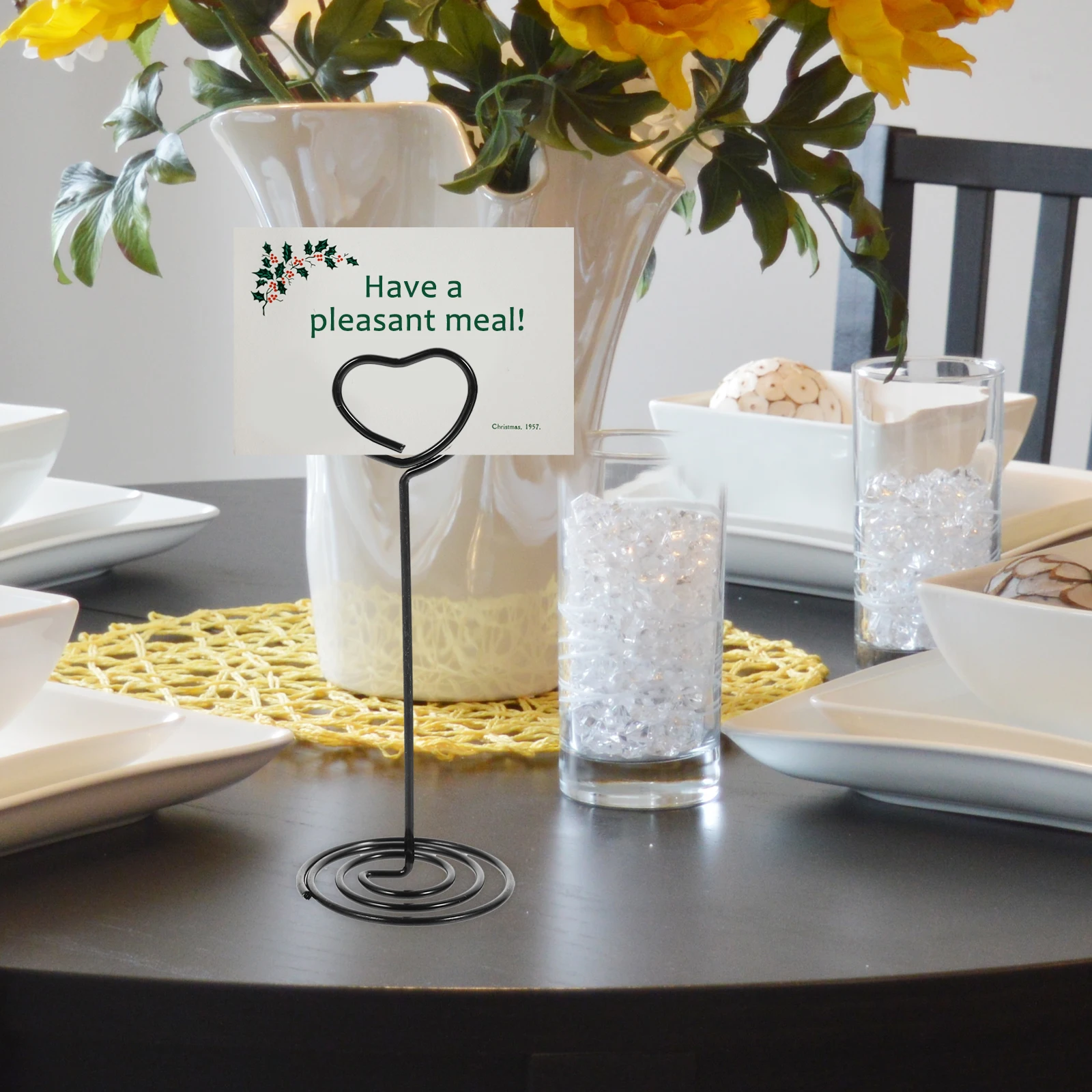 10 Pcs Shaped Desktop Card Table Number Holders Black Holders Black 85mm Metal Clips Photo Table Number Practical 
10 Pcs Shaped Desktop Card Table Number Holders Black Holders Black 85mm Metal Clips Photo Table Number Practical