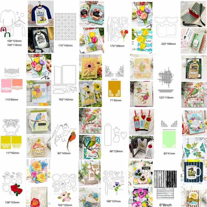 Flower Pattern Bird Lace Square Scrapbook Craft Make Cards Embossing Paper New Metal Cutting Dies Match Clear Silicone Stamps
Flower Pattern Bird Lace Square Scrapbook Craft Make Cards Embossing Paper New Metal Cutting Dies Match Clear Silicone Stamps