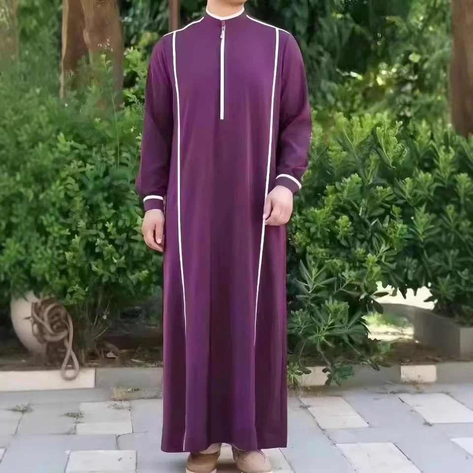African Ethnic Style Casual Comfortable Muslim Robes, 100% Polyester Semi-high-neck Patchwork Robes, Men's Autumn and Winter
African Ethnic Style Casual Comfortable Muslim Robes, 100% Polyester Semi-high-neck Patchwork Robes, Men's Autumn and Winter
