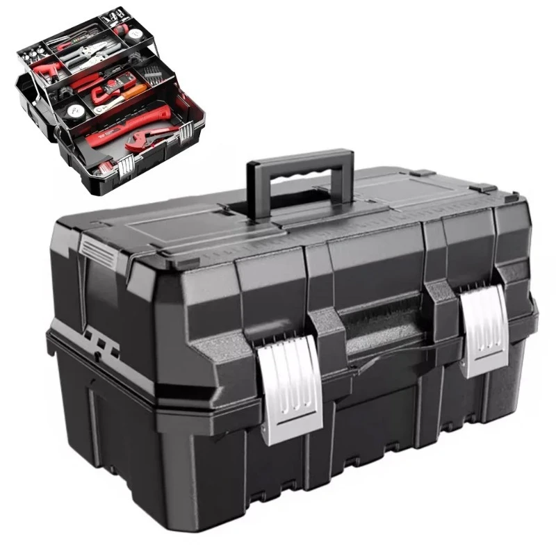 Industrial Tool Box Professional Tool Chest Impact Resistant Tool Box Garage Storage Cabinet for Mechanics Electricians
Industrial Tool Box Professional Tool Chest Impact Resistant Tool Box Garage Storage Cabinet for Mechanics Electricians