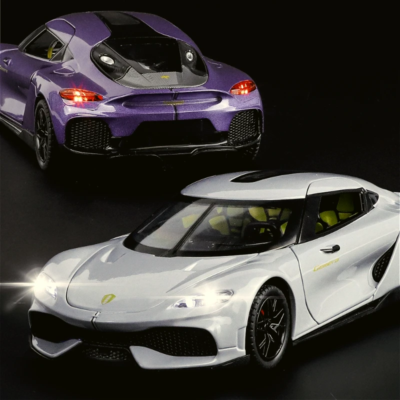 1:24 Симуляция Близнеца из сплава, спортивный автомобиль, расширенная модель, звук и свет, игрушка с откатным механизмом, украшение для рабочего стола, подарок 
1:24 Симуляция Близнеца из сплава, спортивный автомобиль, расширенная модель, звук и свет, игрушка с откатным механизмом, украшение для рабочего стола, подарок