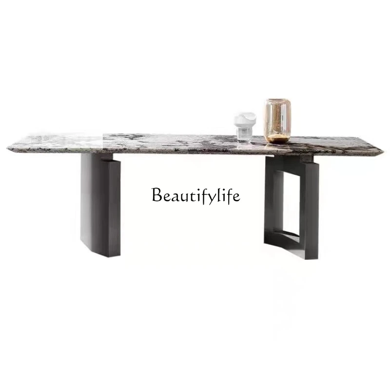 Light Luxury Minimalist Natural Marble Dining Table Rectangular Household Dining Table and Chair Set
Light Luxury Minimalist Natural Marble Dining Table Rectangular Household Dining Table and Chair Set