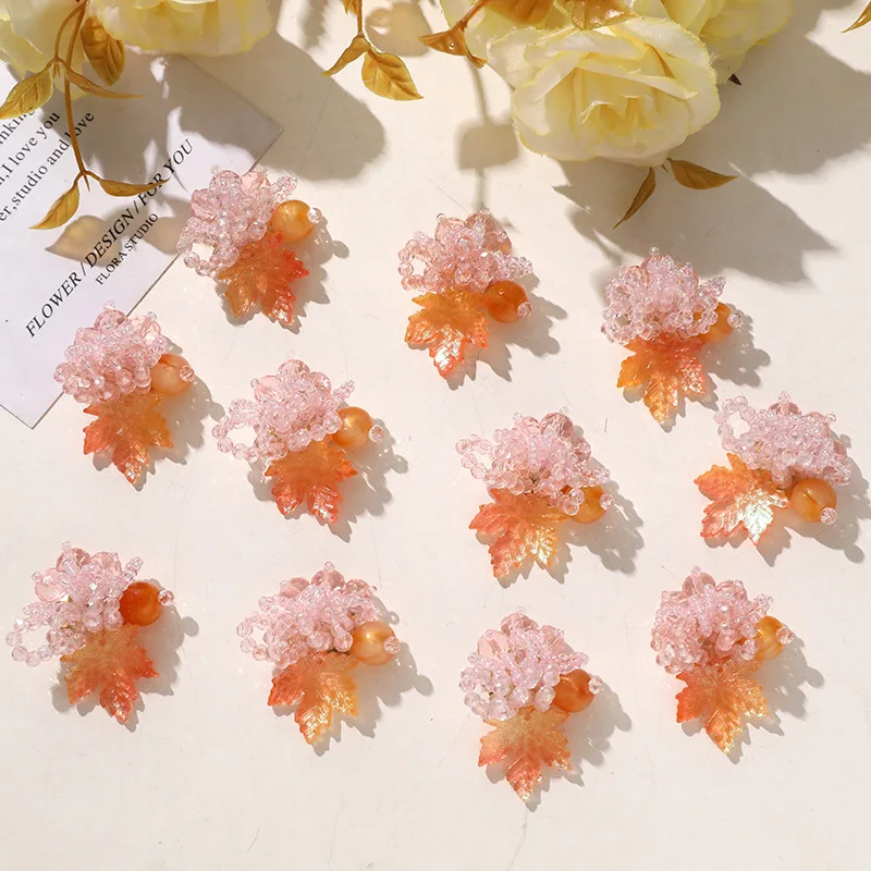 Shoe Decor 1 Piece DIY Purple Gradient Crystal Beaded Maple Leaf Flower for Summer Jelly Clog Sandals Korean Princess
Shoe Decor 1 Piece DIY Purple Gradient Crystal Beaded Maple Leaf Flower for Summer Jelly Clog Sandals Korean Princess