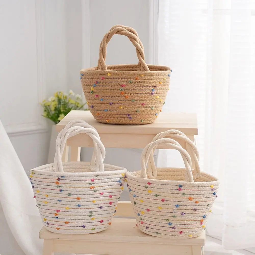 Woven Women's Luggage Handbags Cord Bag Storage Basket Shopping Basket Spot Bag
Woven Women's Luggage Handbags Cord Bag Storage Basket Shopping Basket Spot Bag