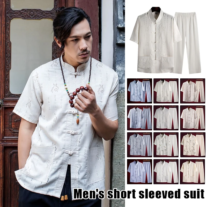 Casual Chinese Clothing Tang Suit Vintage Breathable Cotton Linen Kung Fu Taiji Clothes Short Sleeve Anti-wrinkle Shirt Summer
Casual Chinese Clothing Tang Suit Vintage Breathable Cotton Linen Kung Fu Taiji Clothes Short Sleeve Anti-wrinkle Shirt Summer