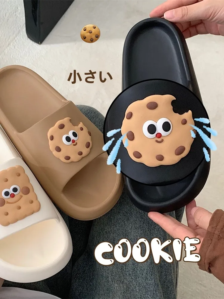 Cute Biscuit Pattern Couple Slippers Anti-Slip Home oes Summer Cool Flat Sandals Men Women Funny Design EVA Comfortable
Cute Biscuit Pattern Couple Slippers Anti-Slip Home oes Summer Cool Flat Sandals Men Women Funny Design EVA Comfortable