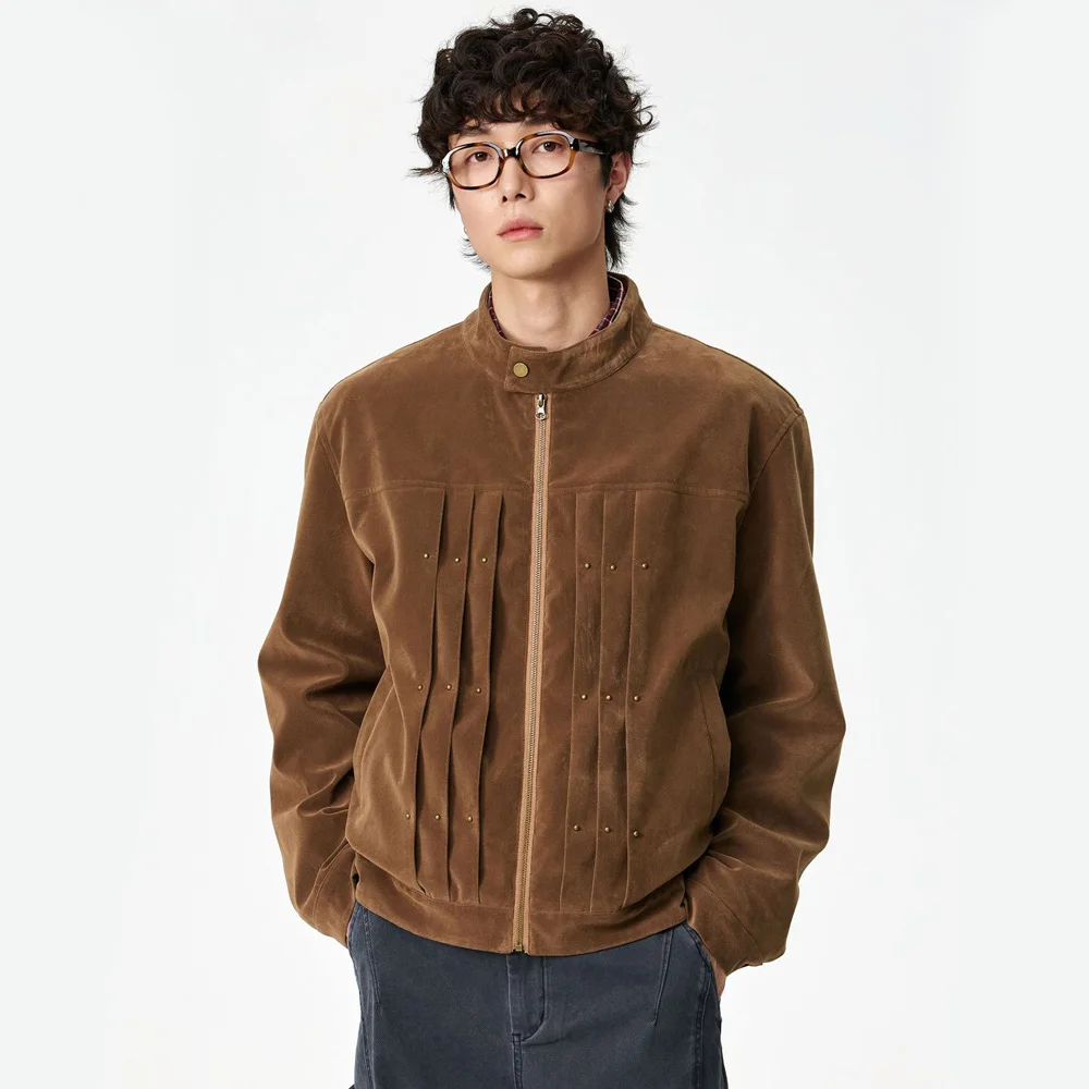 Men Fashion Vintage Rivet Stand Collar Leather Jacket Man Loose Casual Spring Autumn Streetwear Cargo Jacket Coat Outerwear
Men Fashion Vintage Rivet Stand Collar Leather Jacket Man Loose Casual Spring Autumn Streetwear Cargo Jacket Coat Outerwear