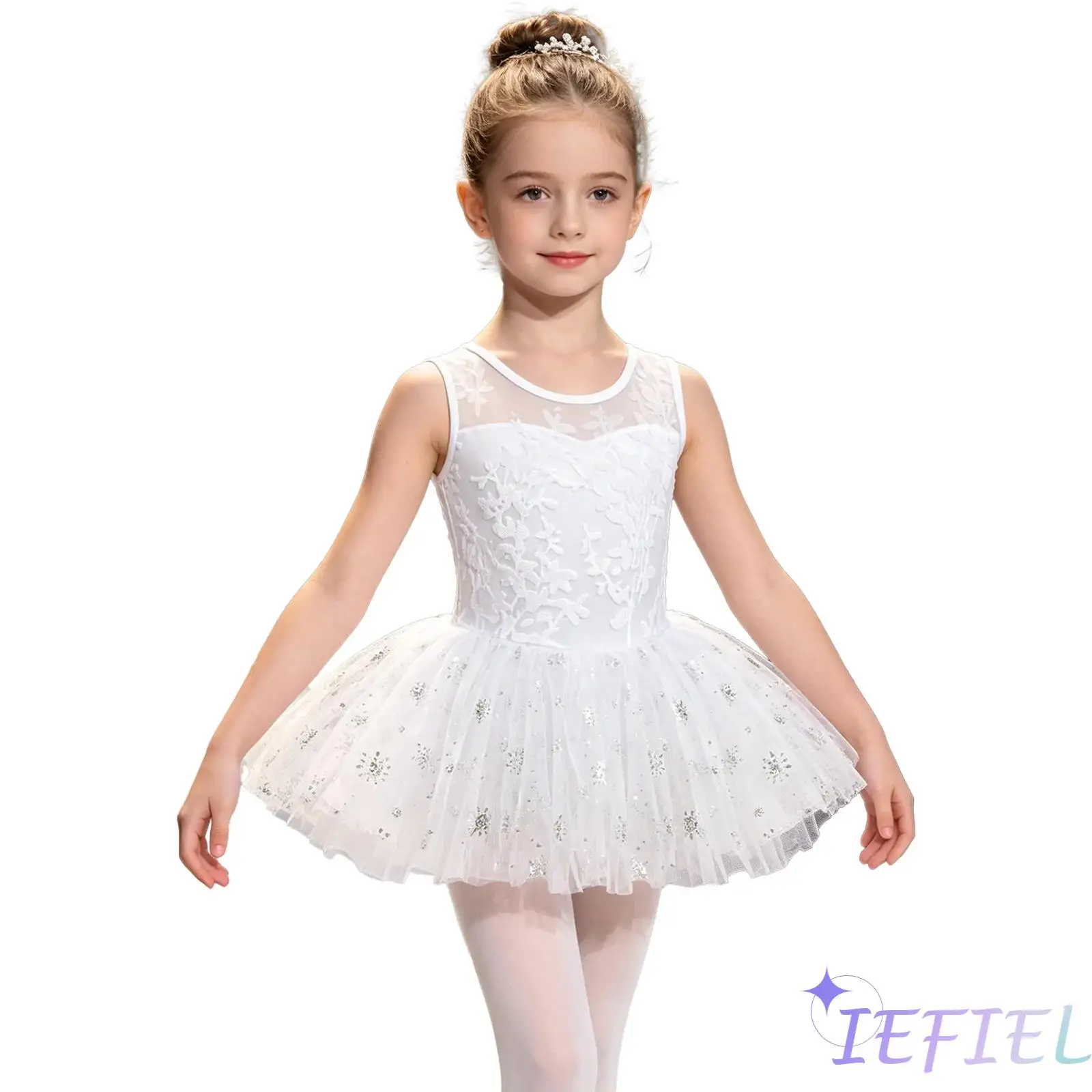Girls Ballet Leotard Sleeveless U Back Jacquard Bodysuit with Elastic Waist Tulle Skirt for Stage Ballroom Prom Ballerina Dance
Girls Ballet Leotard Sleeveless U Back Jacquard Bodysuit with Elastic Waist Tulle Skirt for Stage Ballroom Prom Ballerina Dance