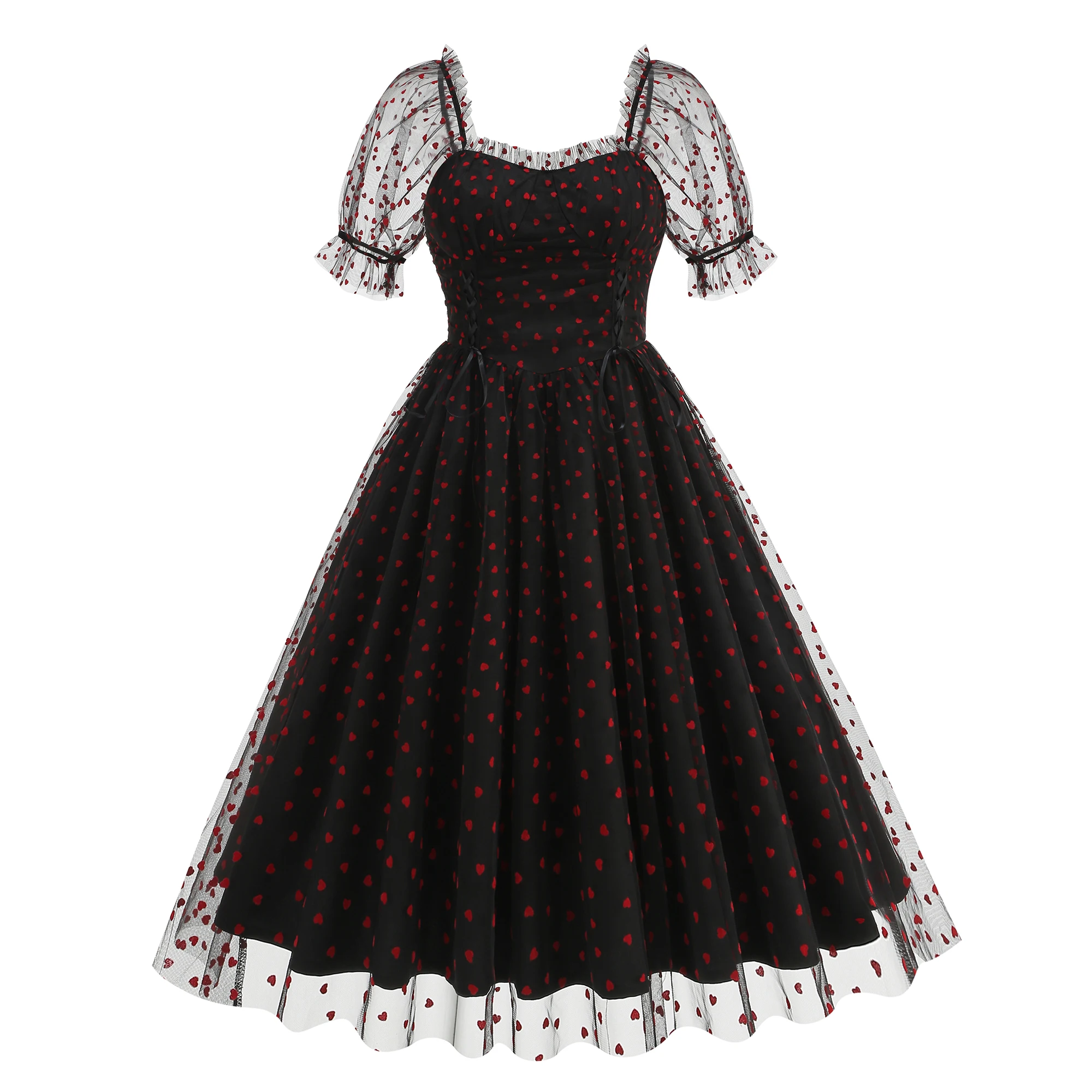 Sweet Hot Girl Lace Knee-Length Dress Puff Sleeve Square Collar Camisole Women evening dresses
Sweet Hot Girl Lace Knee-Length Dress Puff Sleeve Square Collar Camisole Women evening dresses