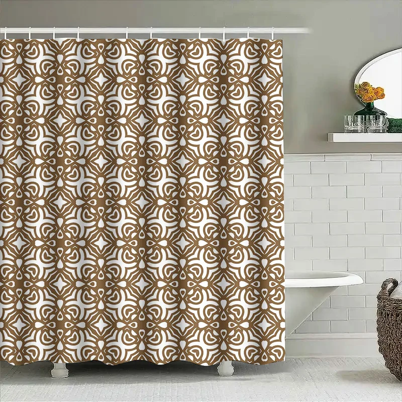 Elegant White Brown Shower Curtain with Floral Pattern for Bathroom Decor Waterproof Fabric Extra Long Size 60 x 72 Inch
Elegant White Brown Shower Curtain with Floral Pattern for Bathroom Decor Waterproof Fabric Extra Long Size 60 x 72 Inch