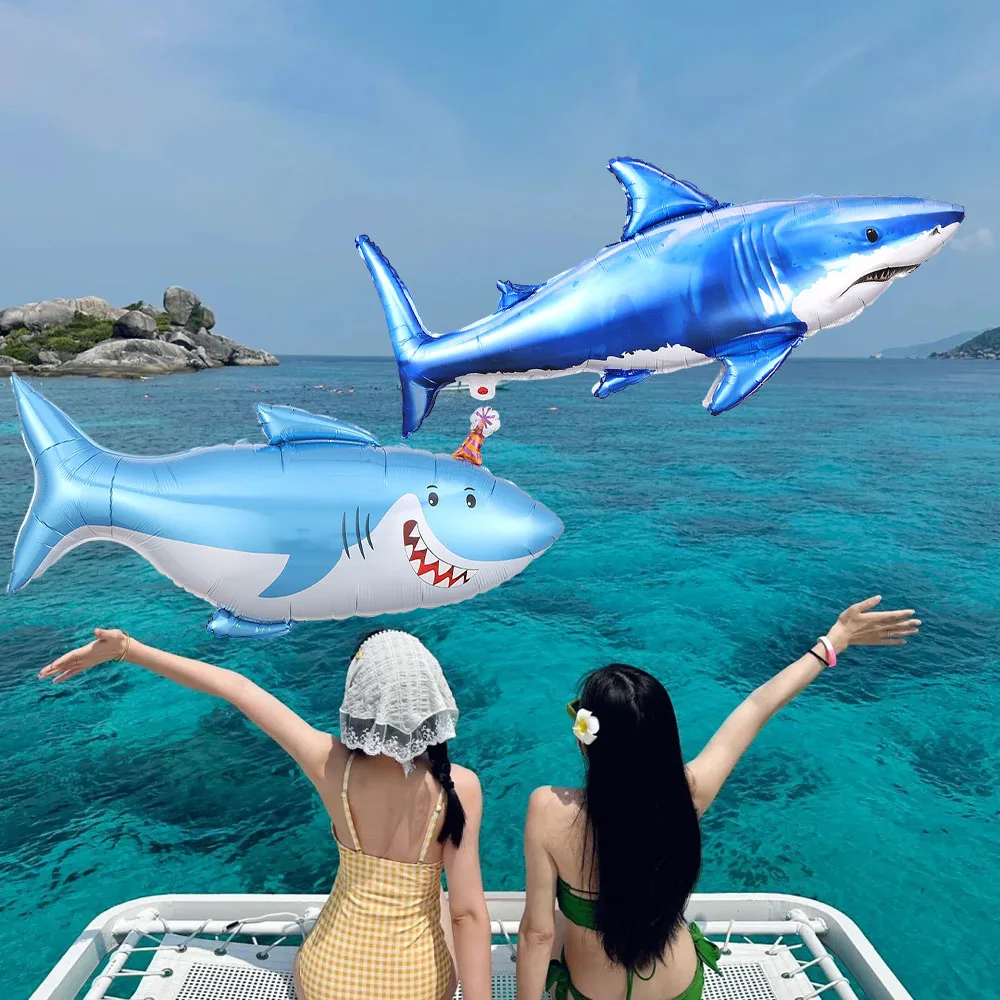 2Pcs Blue Shark Foil Balloons Inflatble Dolphin Shark Ocean Animal Balloon Pirate Under the Sea Kids Birthday Party Decor Globos
2Pcs Blue Shark Foil Balloons Inflatble Dolphin Shark Ocean Animal Balloon Pirate Under the Sea Kids Birthday Party Decor Globos