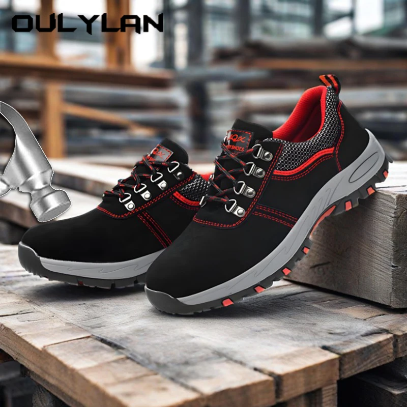 Oulylan Anti Slip Steel Toe Work Shoes Cowhide Lace Up Safety Boots Wear Resistant Thick Sole Protective Footwear For Men
Oulylan Anti Slip Steel Toe Work Shoes Cowhide Lace Up Safety Boots Wear Resistant Thick Sole Protective Footwear For Men