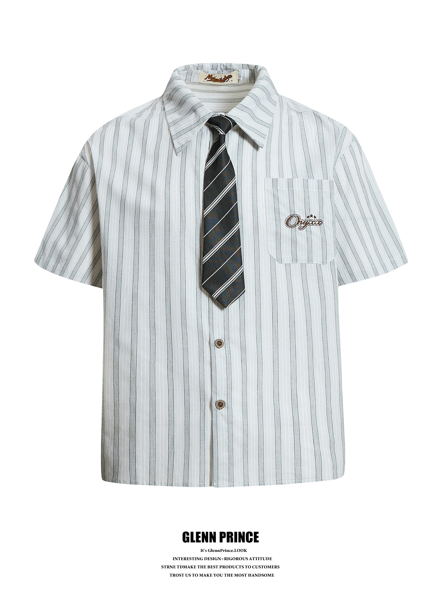 GPstudio Japanese Retro Striped Men's Short Sleeve Cotton Casual Shirt Summer College Style Couple's Pure Cotton Blouse
GPstudio Japanese Retro Striped Men's Short Sleeve Cotton Casual Shirt Summer College Style Couple's Pure Cotton Blouse