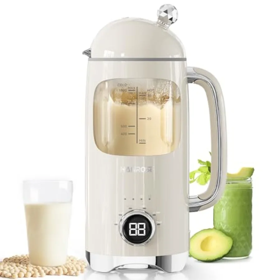6-in-1 Upgraded 34oz Nut Milk Maker with 8 Stainless Steel Blades for Homemade Soy Almond Oat Milk Shakes Keep Warm Delay Timer
6-in-1 Upgraded 34oz Nut Milk Maker with 8 Stainless Steel Blades for Homemade Soy Almond Oat Milk Shakes Keep Warm Delay Timer