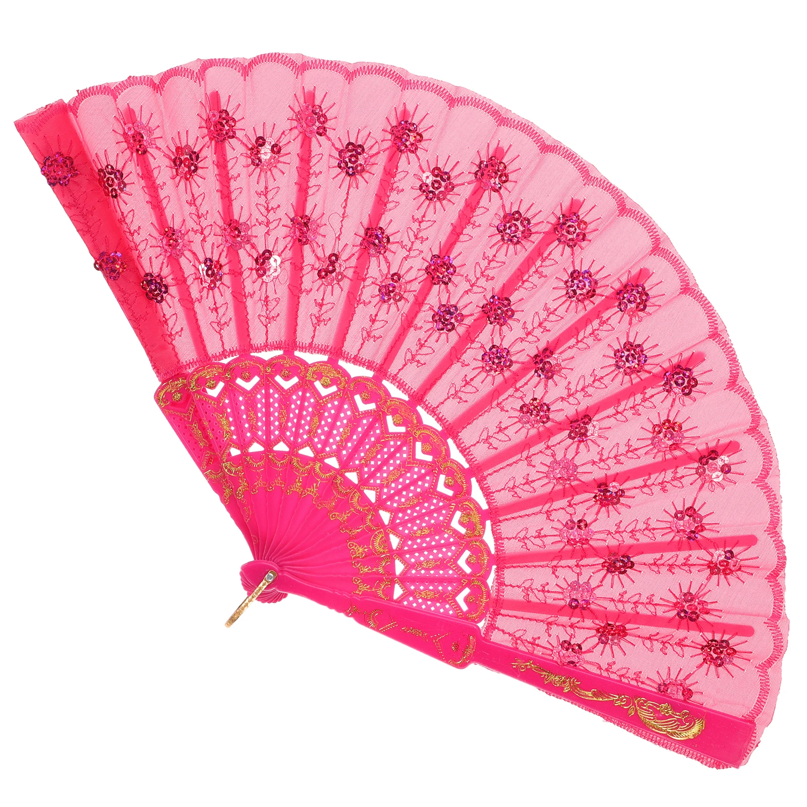 Sequin Lace Folding Fan 24cm Length 42cm Diameter Pink Plastic Women Hand Fans Portable Mini Handheld Wedding Gift Craft
Sequin Lace Folding Fan 24cm Length 42cm Diameter Pink Plastic Women Hand Fans Portable Mini Handheld Wedding Gift Craft