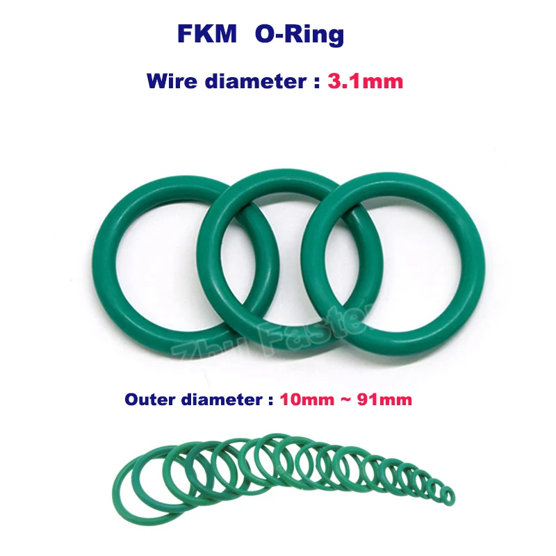 CS 3.1mm O-Ring Green Fluorine Rubber O Ring Sealing Gasket Washer FKM Insulation Oil High Temperature Corrosion Resistance
CS 3.1mm O-Ring Green Fluorine Rubber O Ring Sealing Gasket Washer FKM Insulation Oil High Temperature Corrosion Resistance