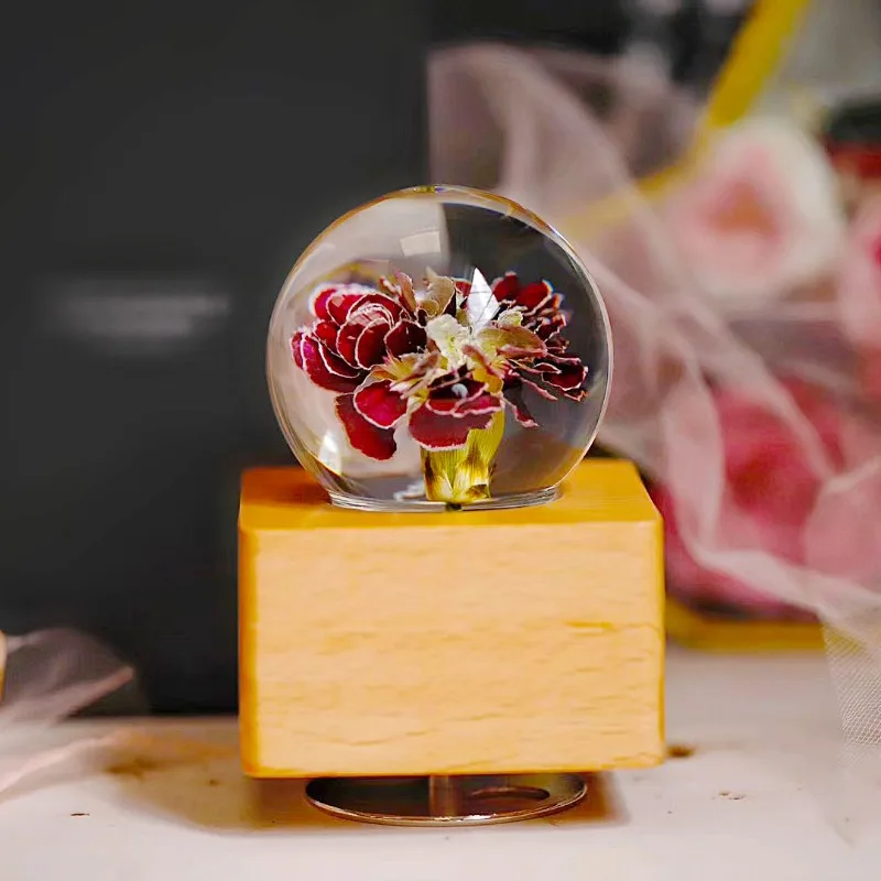 Eternal flower rose dandelion crystal ball night light luminous resin small wood base home decoration light
Eternal flower rose dandelion crystal ball night light luminous resin small wood base home decoration light