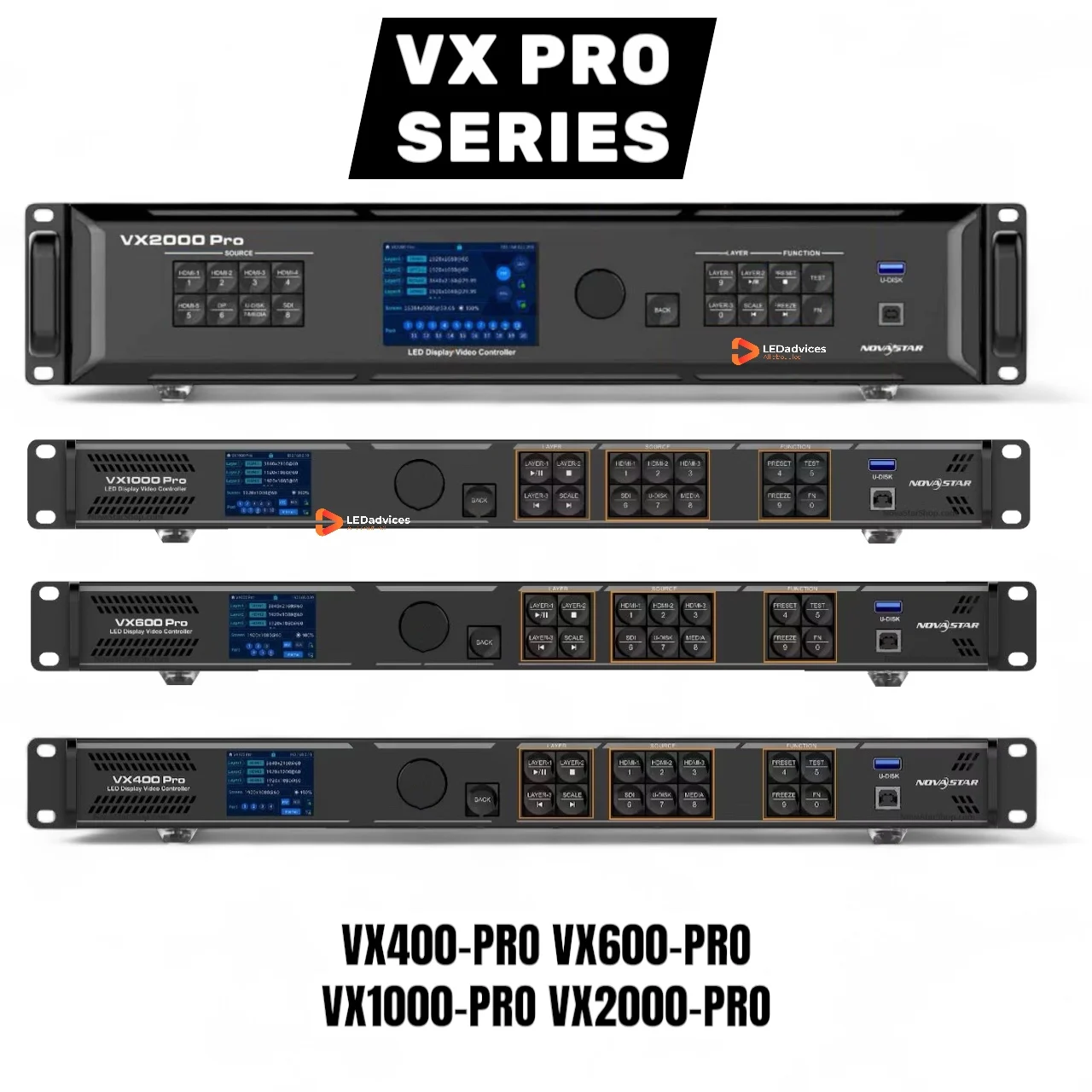 Novastar Новый универсальный VX400-PRO VX600-PRO VX1000-PRO VX2000 Pro 4K при 60 Гц HDMI2.0 Светодиодный контроллер 3D HDR Светодиодный экран
Novastar Новый универсальный VX400-PRO VX600-PRO VX1000-PRO VX2000 Pro 4K при 60 Гц HDMI2.0 Светодиодный контроллер 3D HDR Светодиодный экран