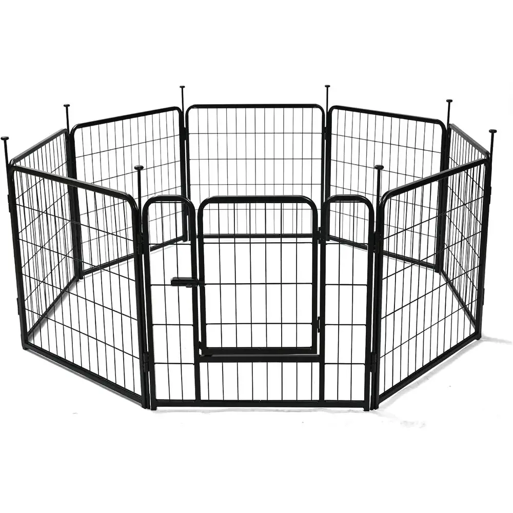 Collapsible Metal Dog Playpen with Door, Suitable for Indoor/Outdoor Use, Ideal for Small to Medium Dogs, 24 Height, Black
Collapsible Metal Dog Playpen with Door, Suitable for Indoor/Outdoor Use, Ideal for Small to Medium Dogs, 24 Height, Black