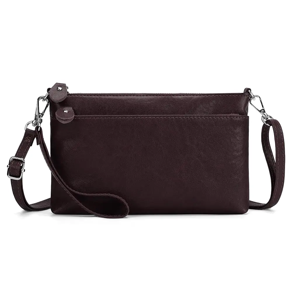Genuine Leather Wristlet Clutch Wallet Purses with RFID Blocking, Small Crossbody Bags Shoulder Handbag for Women
Genuine Leather Wristlet Clutch Wallet Purses with RFID Blocking, Small Crossbody Bags Shoulder Handbag for Women
