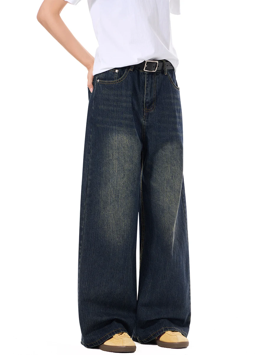 Джинсы Cleanfit свободного кроя с широкими штанинами в американском ретро-стиле, повседневные брюки для мужчин и женщин, прямые джинсы с бамбуковой текстурой
Джинсы Cleanfit свободного кроя с широкими штанинами в американском ретро-стиле, повседневные брюки для мужчин и женщин, прямые джинсы с бамбуковой текстурой