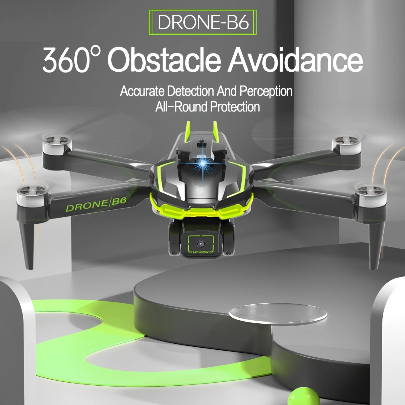 B6 HD Dual Camera Aerial Drone, Automatic Obstacle Avoidance, One-button Calibration/Take Off, Optical Flow Positioning
B6 HD Dual Camera Aerial Drone, Automatic Obstacle Avoidance, One-button Calibration/Take Off, Optical Flow Positioning