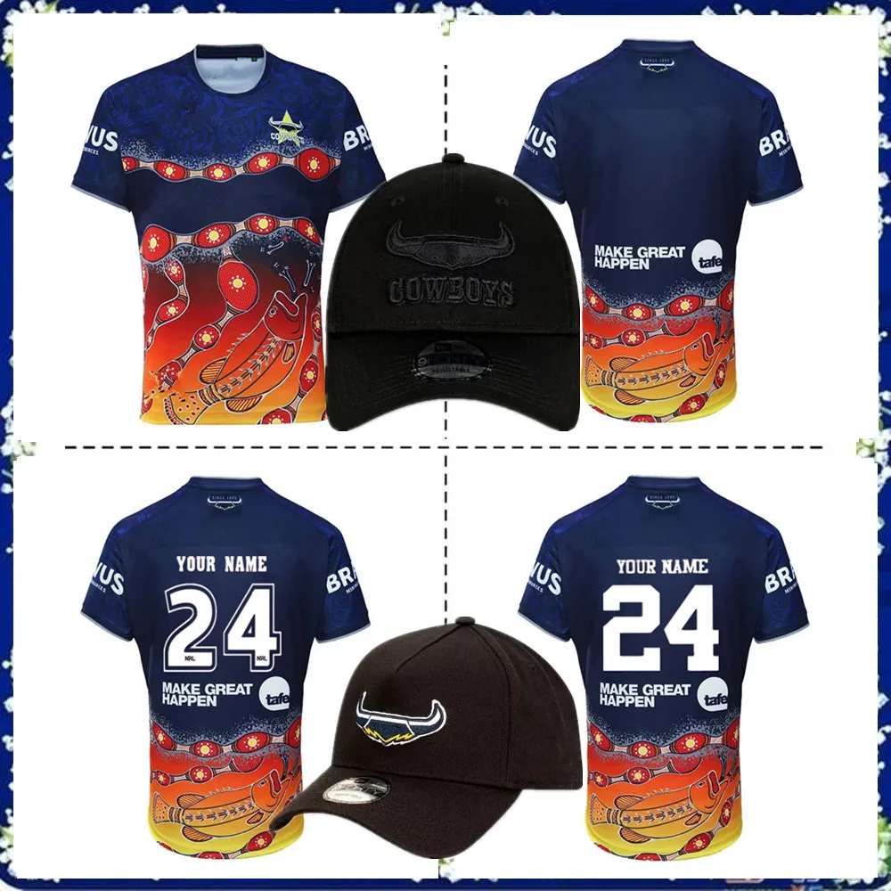 

2024 NORTH QUEENSLAND COWBOYS MENS INDIGENOUS RUGBY JERSEY 2023/24 Cowboys Indigenous MENS ANZAC TRAINING JERSEY size S--5XL