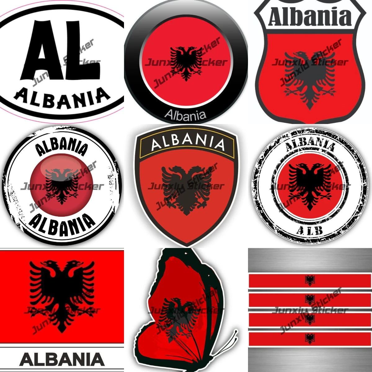 Creativity Albania National Emblem Stickers Coat of Arms of Albanian Decal Waterproof Occlusion Scratch Decorative Accessories
Creativity Albania National Emblem Stickers Coat of Arms of Albanian Decal Waterproof Occlusion Scratch Decorative Accessories