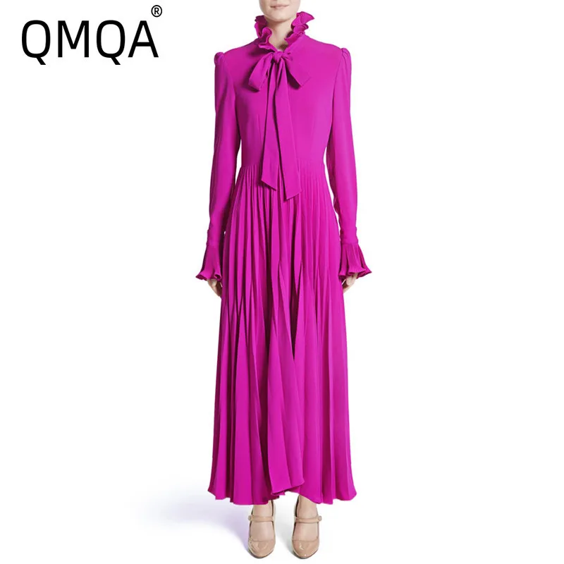 QMQA Fashion Women's High End Rose Red Dress Lace Up Collar Long Sleeve High Waist Pleated Hem Elegant Dresses Female 1A897
QMQA Fashion Women's High End Rose Red Dress Lace Up Collar Long Sleeve High Waist Pleated Hem Elegant Dresses Female 1A897