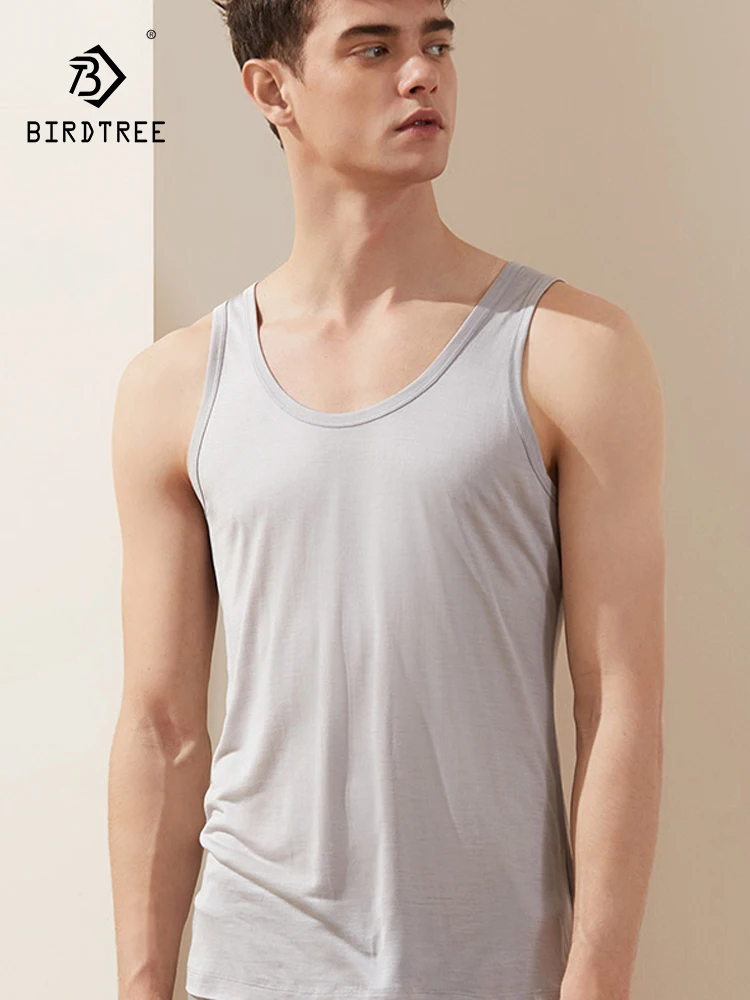 BirdTree 100%Real Silk Casual Tank Top, Men Solid One Piece Style, Simplicity Comfortable Breathable Vest, 2024 Summer T42165QC
BirdTree 100%Real Silk Casual Tank Top, Men Solid One Piece Style, Simplicity Comfortable Breathable Vest, 2024 Summer T42165QC